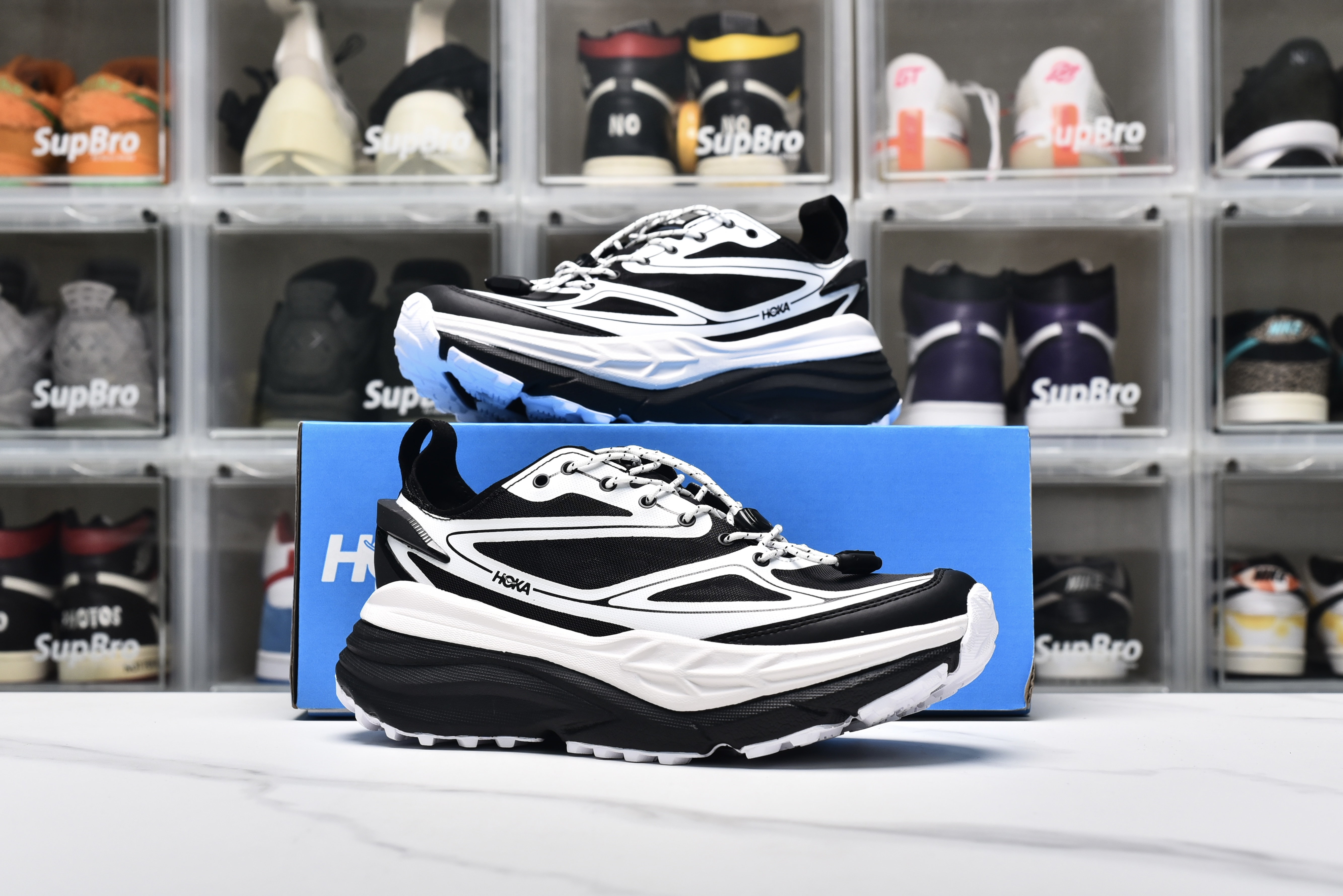 HOKA ONE ONE Stinson One7 BLACK WHITE